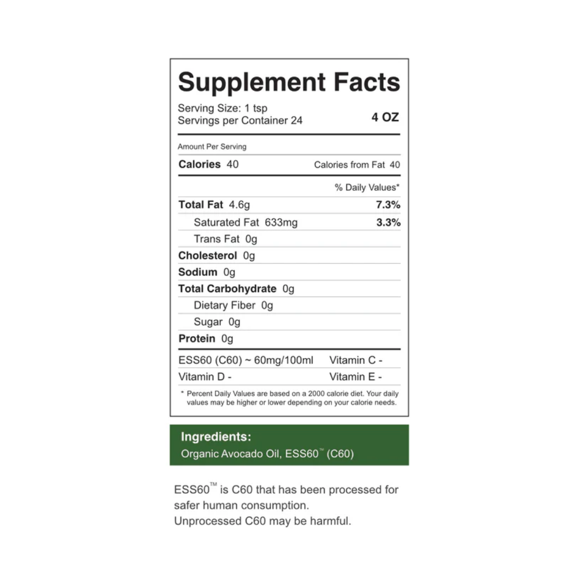 C60 Avocado Oil