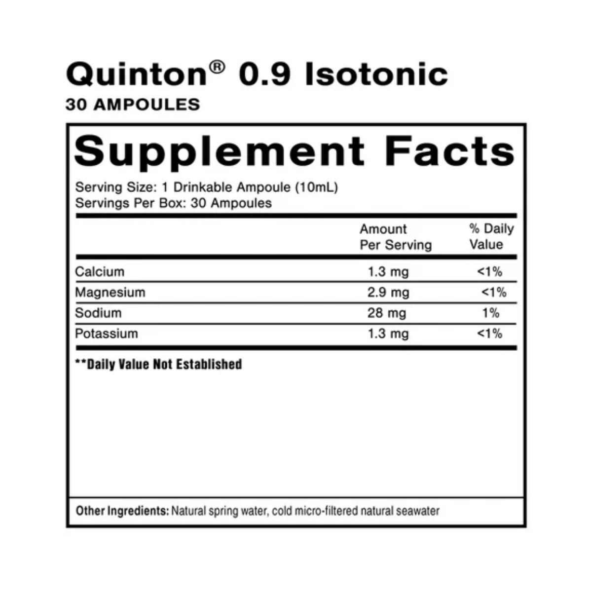 Quinton® 0.9 Isotonic Ampoules
