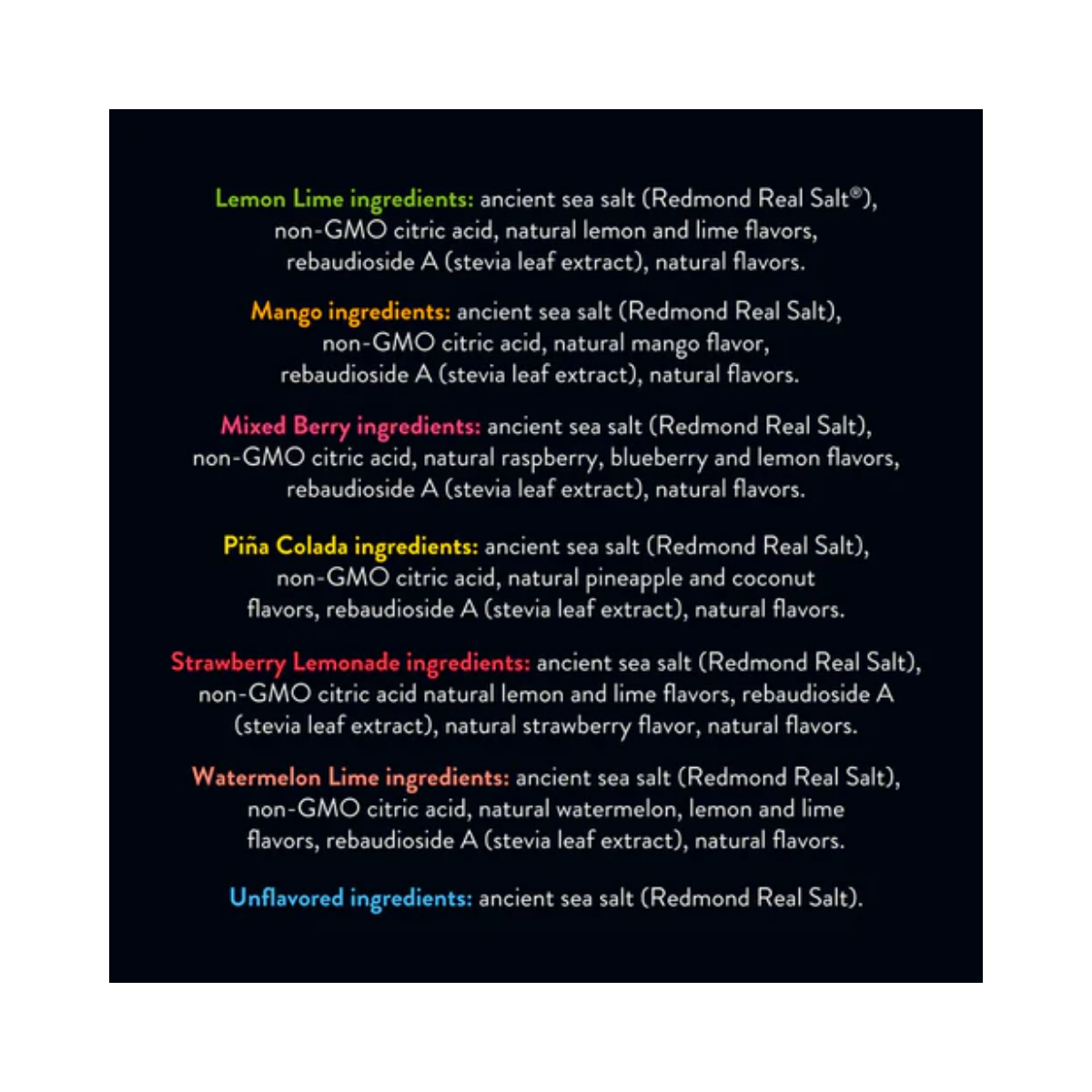 Re-Lyte Hydration Electrolyte Powder Stick Packs / Variety