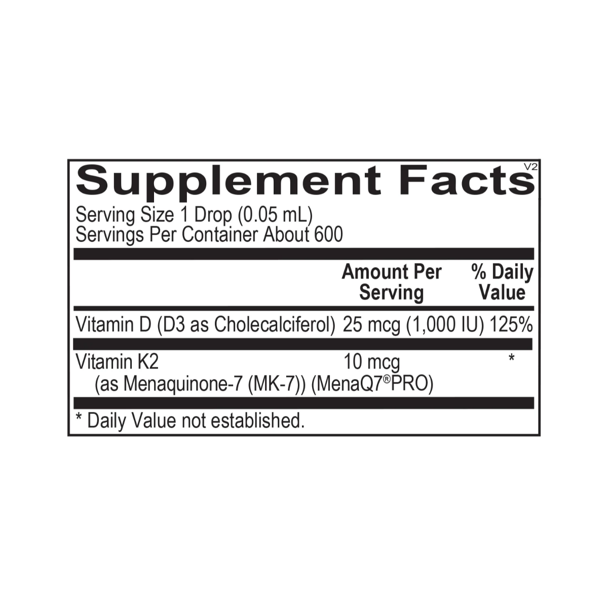 Liquid Vitamin D3 with K2