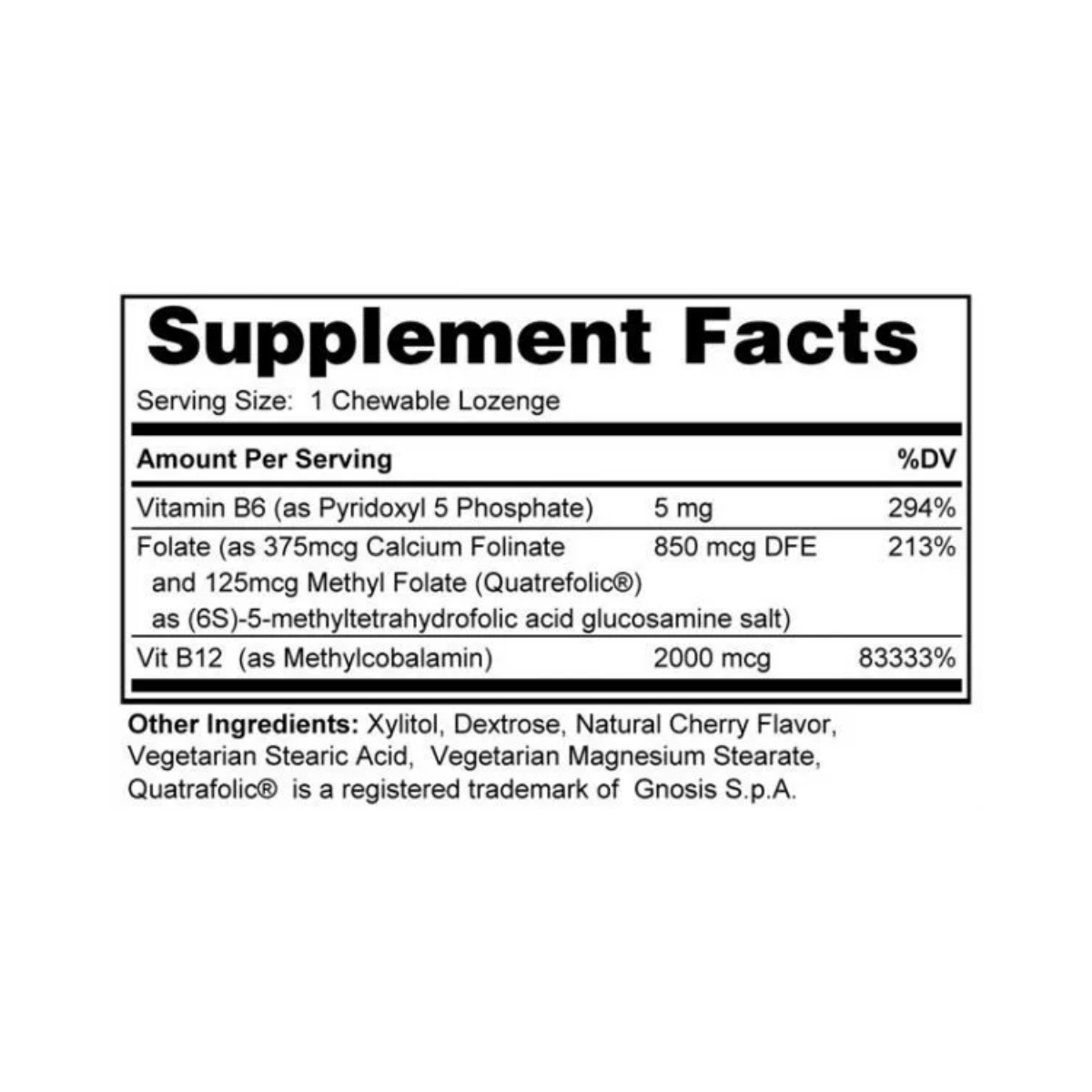 Ultra Methylation- Vitamin B12, Vitamin B6, Folate